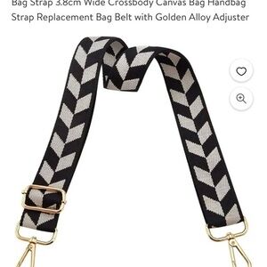 Stylish Black and Cream Bag  replacing Strap, gold hardware